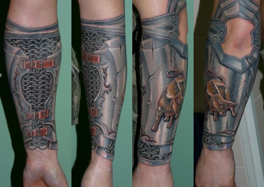 Татуировки в виде доспехов