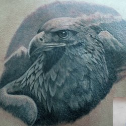Орёл поверх старой татуировки