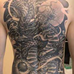 Татуировка Китайский дракон во всю спину