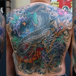 Дракон Цветы Cover Up Tattoo